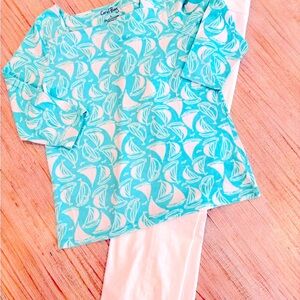 Coral Bay Sailboat Print Blouse